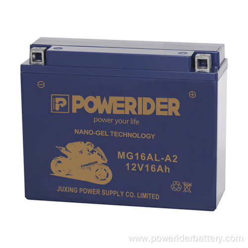 12v 16ah yb16al-a2 nano-gel tech motorcycle starter battery